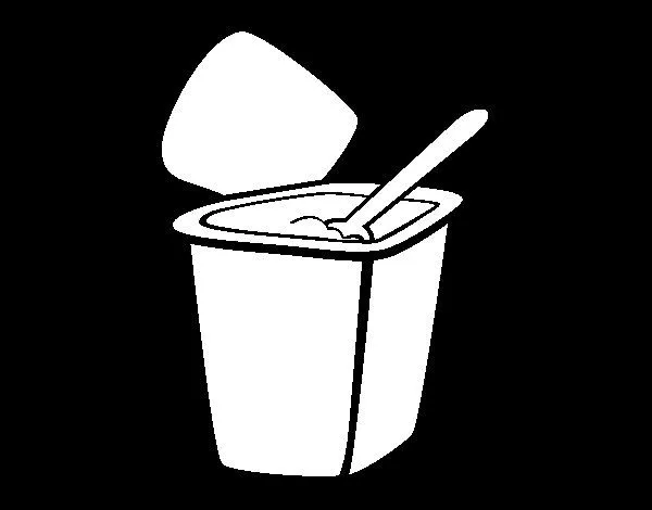 Dibujo de Yogur natural para Colorear - Dibujos.net Dibujo de Yogur natural para Colorear - Dibujos.net