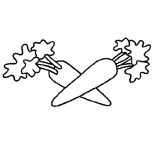 Dibujo de Zanahorias para Colorear - Dibujos.net Dibujo de Zanahorias para Colorear - Dibujos.net