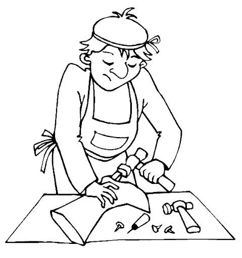 Dibujo de zapatero para pintar - Imagui