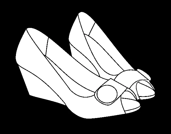 Dibujo de Zapatos bonitos para Colorear - Dibujos.net Dibujo de Zapatos bonitos para Colorear - Dibujos.net