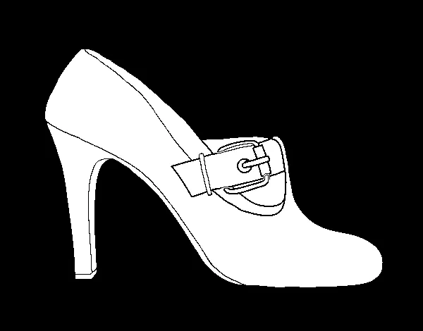 Dibujo de Zapatos elegantes para Colorear - Dibujos.net