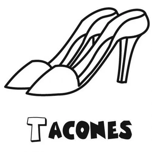 Dibujo de zapatos de tacón para colorear - Dibujos para colorear ...