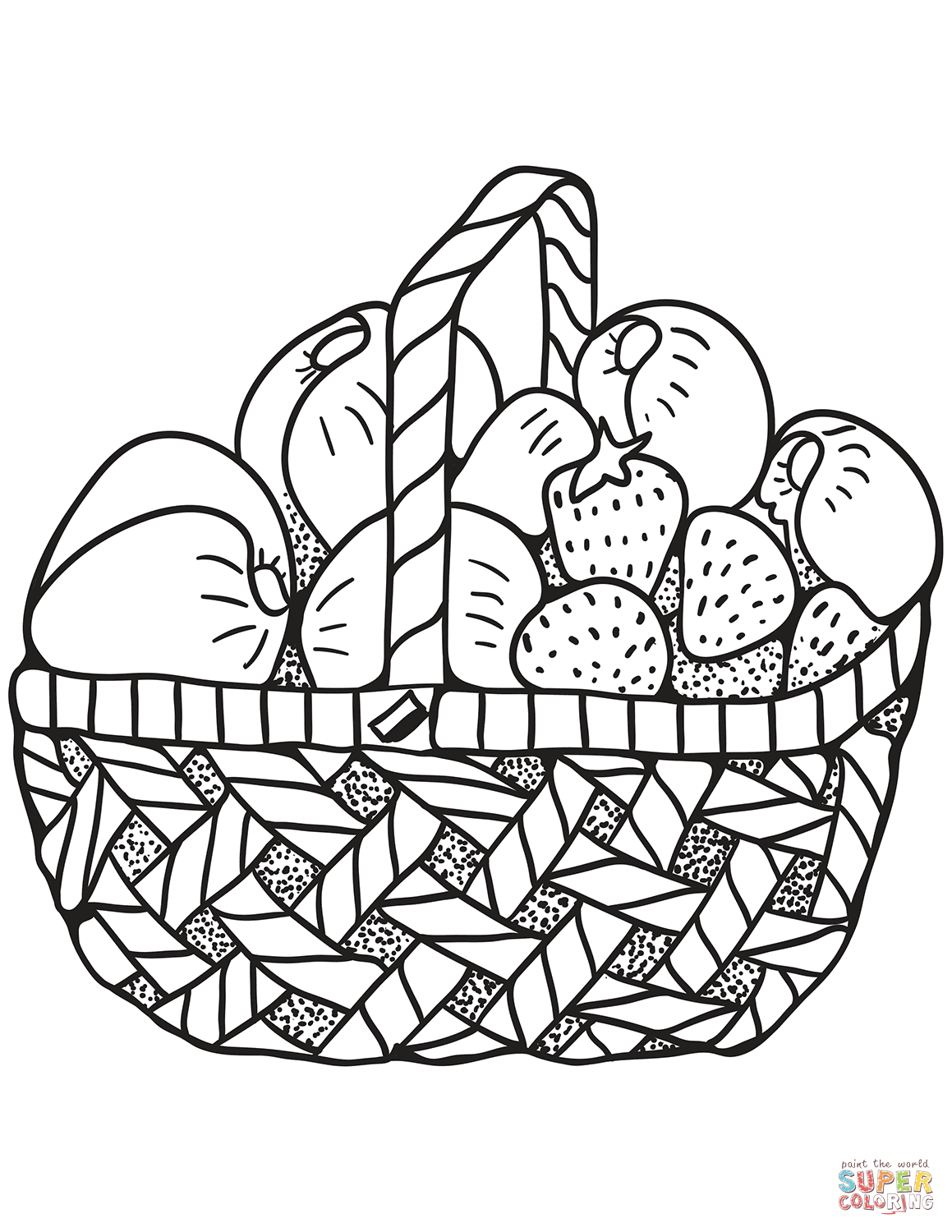 Dibujo de Zentangle de Cesta con frutas para colorear | Dibujos para colorear imprimir gratis Dibujo de Zentangle de Cesta con frutas para colorear | Dibujos para colorear imprimir gratis