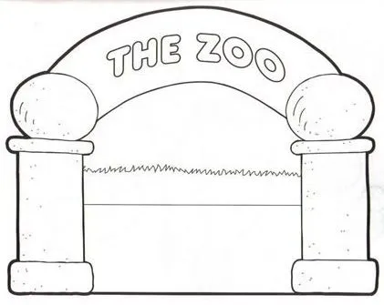 Dibujo de un zoologico - Imagui