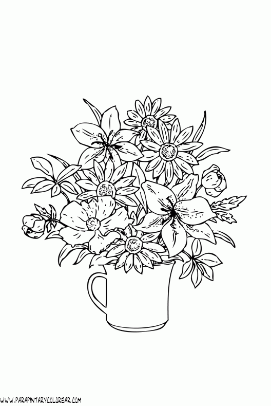 dibujos-para-colorear-de-ramos-de-flores-013 dibujos-para-colorear-de-ramos-de-flores-013