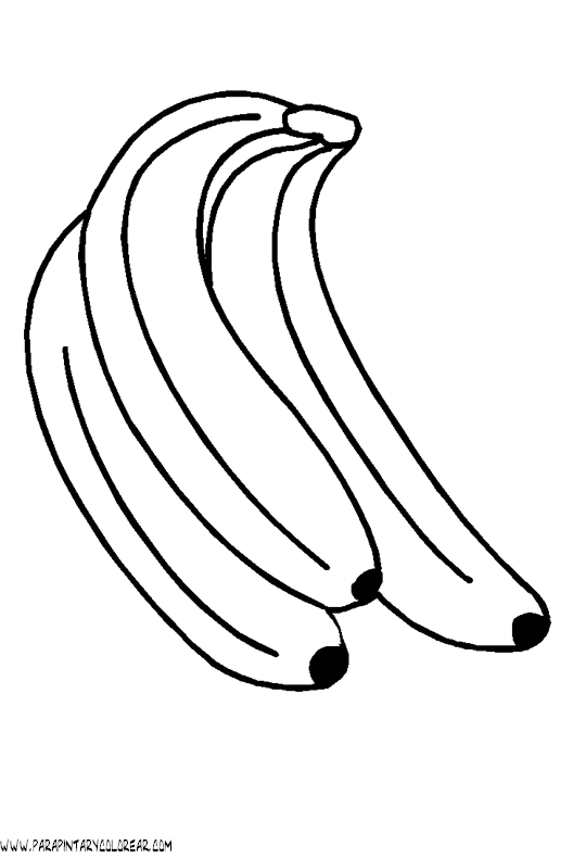 DIBUJO PARA PINTAR BANANA - Imagui