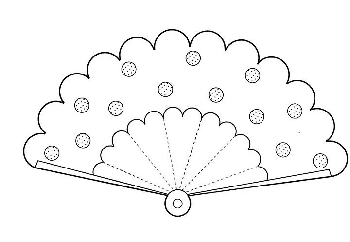 Dibujos de abanicos para colorear - Imagui