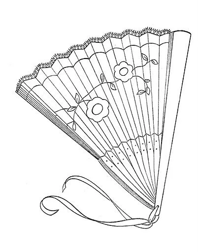 Abanicos para colorear - Imagui
