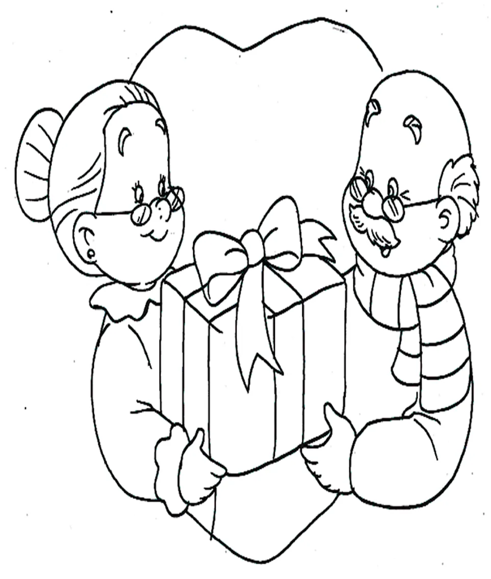 Dibujos de abuelos para colorear - Imagui