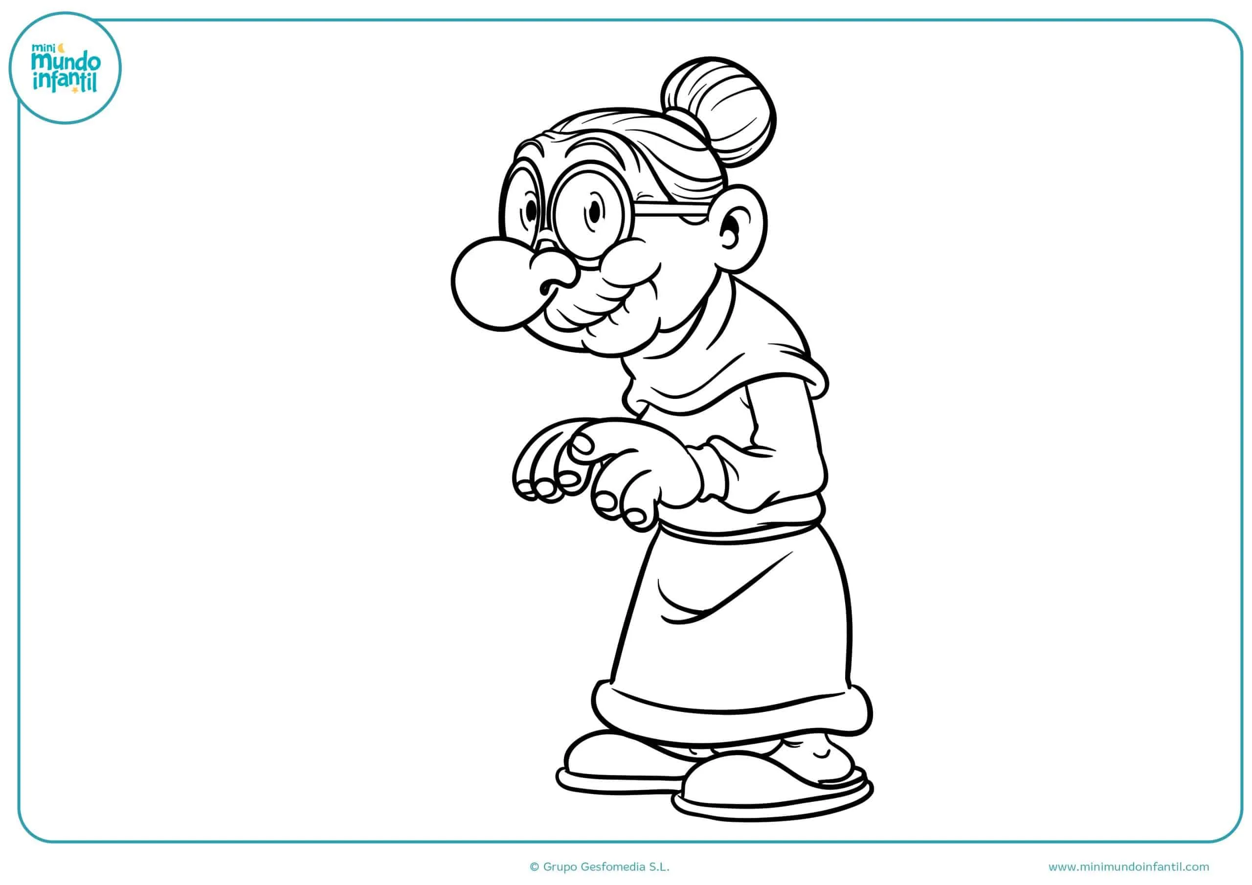 ▷ Dibujos de Abuelos y Abuelas para Colorear ▷ Dibujos de Abuelos y Abuelas para Colorear
