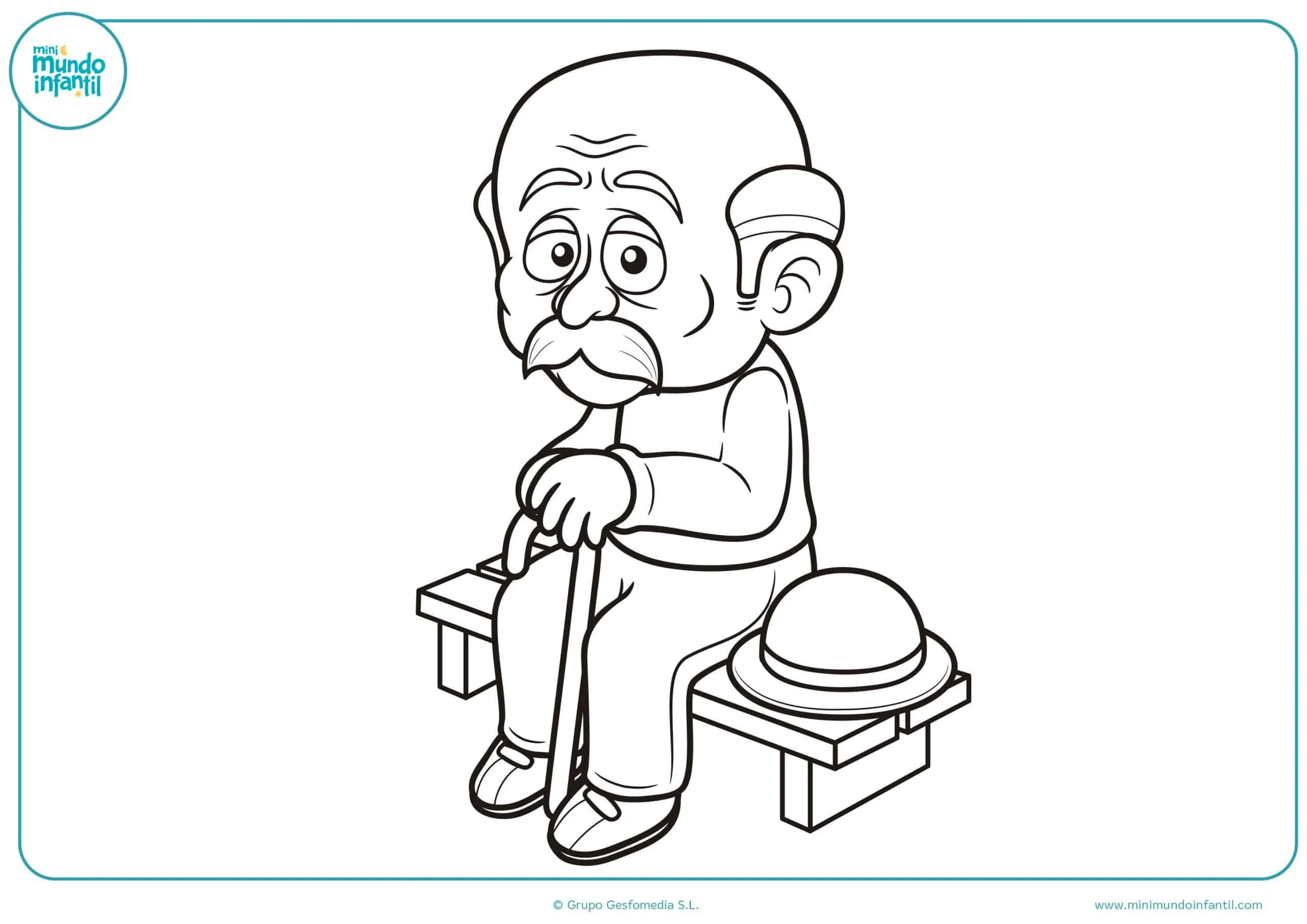 ▷ Dibujos de Abuelos y Abuelas para Colorear ▷ Dibujos de Abuelos y Abuelas para Colorear