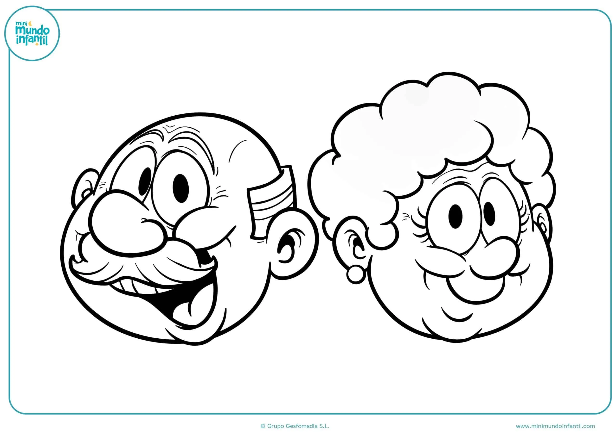 ▷ Dibujos de Abuelos y Abuelas para Colorear ▷ Dibujos de Abuelos y Abuelas para Colorear