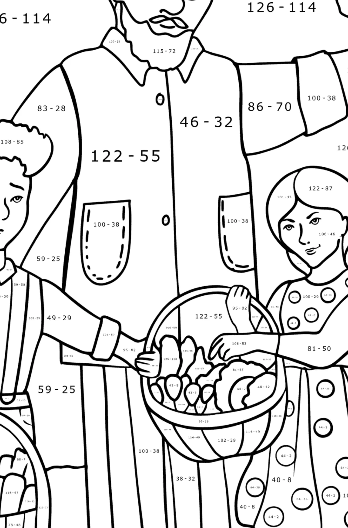 Dibujos Día de los Abuelos para colorear en Línea - Abuelo y nietos Dibujos Día de los Abuelos para colorear en Línea - Abuelo y nietos