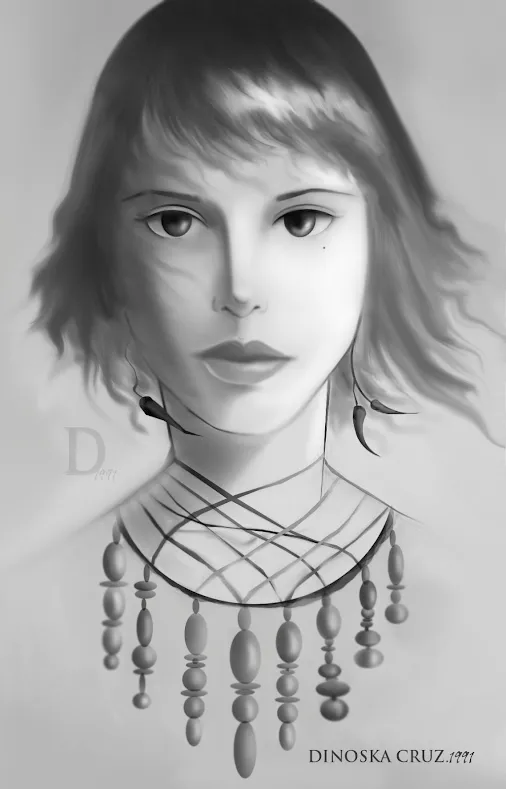 Dibujos acromáticos: Blanco y Negro: Rostros femeninos. Titulo ...