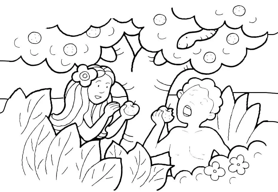 Dibujos Adán y Eva | Compartiendo por amor