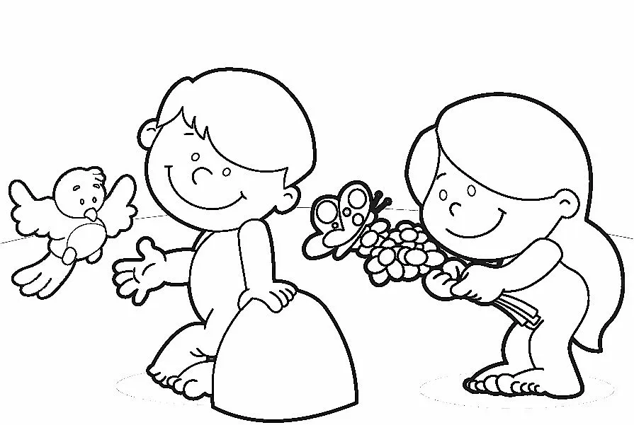 Dibujos Adán y Eva | Compartiendo por amor