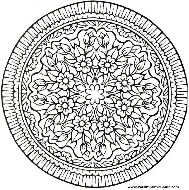 Mandalas de Flores - Para Imprimir Gratis - ParaImprimirGratis ...