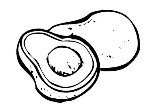 DIBUJOS DE AGUACATES PARA COLOREAR | Dibujos para colorear
