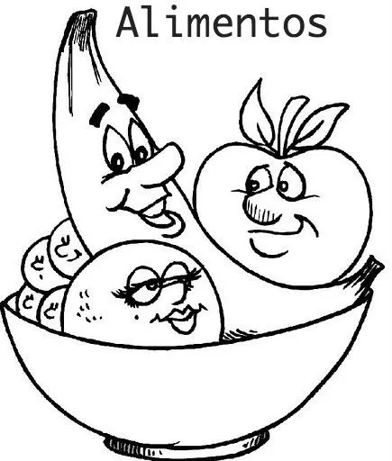 Dibujos alimentos para colorear e imprimir - Imagui