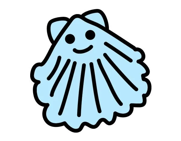 Dibujos de Almejas para Colorear - Dibujos.net