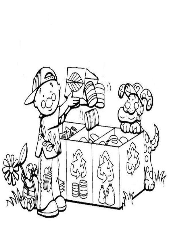 Dibujos de Reciclaje para colorear