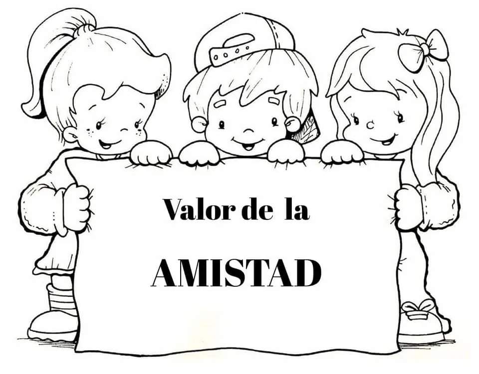 Dibujos de amistad para colorear, descargar e imprimir | Colorear imágenes Dibujos de amistad para colorear, descargar e imprimir | Colorear imágenes