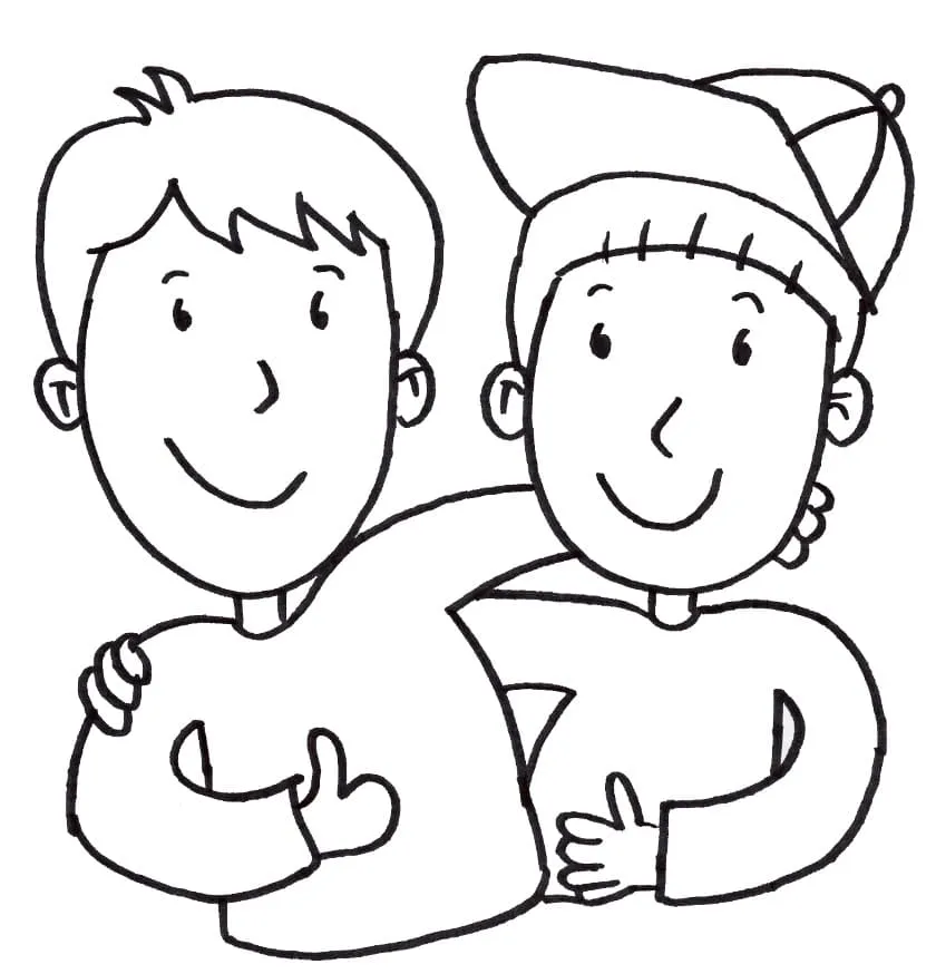 Dibujos de amistad para colorear, descargar e imprimir | Colorear imágenes Dibujos de amistad para colorear, descargar e imprimir | Colorear imágenes
