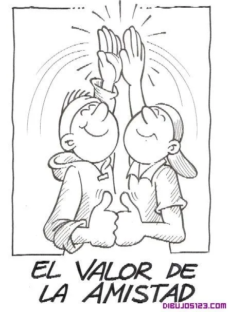 Dibujos del valor de la amistad para colorear - Imagui Dibujos del valor de la amistad para colorear - Imagui