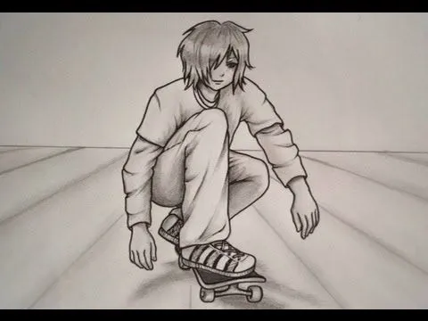 Como dibujar un skate - Imagui