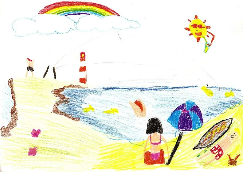 Vacaciones en la playa, realizado por Pau.