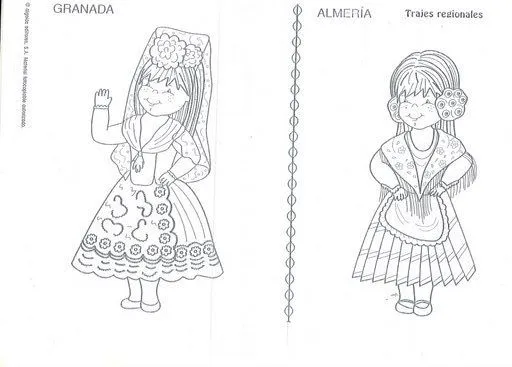 DIBUJOS DE ANDALUCIA Y SUS TRAJES TIPICOS PARA PINTAR DIBUJOS DE ANDALUCIA Y SUS TRAJES TIPICOS PARA PINTAR
