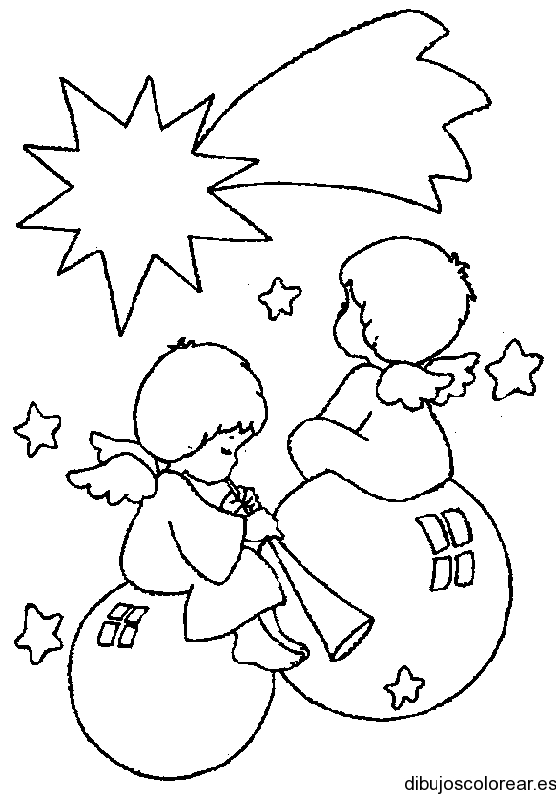 Dibujos de ángeles navideños - Imagui