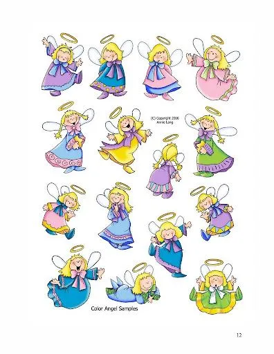 DIBUJOS DE ANGELES PARA PINTAR