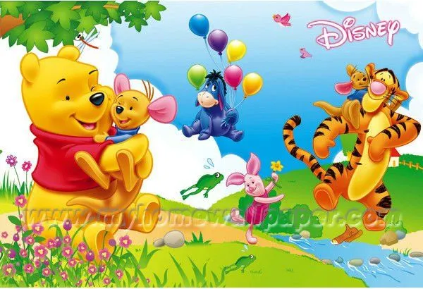 De dibujos animados de animales murales de pared para los niños de ...