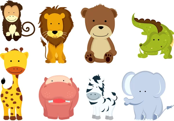 Dibujos animados de animales salvajes — Vector stock © artisticco ... Dibujos animados de animales salvajes — Vector stock © artisticco ...