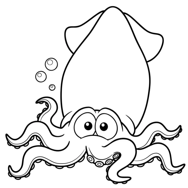 dibujos animados de calamar — Vector stock © sararoom #28937361 dibujos animados de calamar — Vector stock © sararoom #28937361