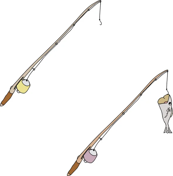 Dibujos animados de cañas de pescar — Vector stock © theblackrhino ... Dibujos animados de cañas de pescar — Vector stock © theblackrhino ...