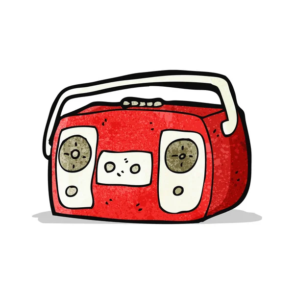Dibujos animados de cassette, reproductor de radio — Vector stock ... Dibujos animados de cassette, reproductor de radio — Vector stock ...