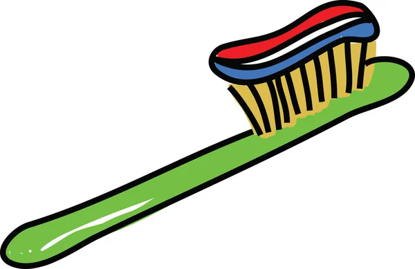 Dibujos animados cepillo de dientes con pasta — Vector stock ... Dibujos animados cepillo de dientes con pasta — Vector stock ...