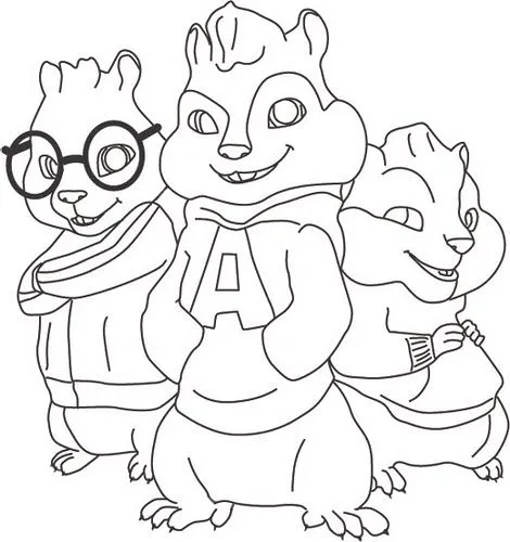 Dibujos animados para colorear: Alvin y las Ardillas para colorear Dibujos animados para colorear: Alvin y las Ardillas para colorear