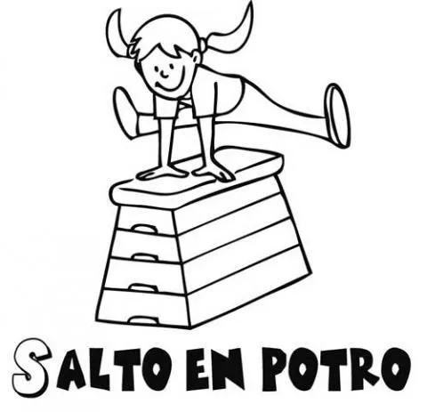 Saltar dibujo para colorear - Imagui