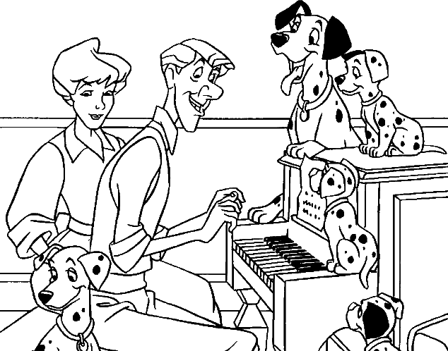 Dibujos animados para colorear: Dalmatas para colorear Dibujos animados para colorear: Dalmatas para colorear