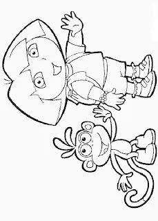 Dibujos animados para colorear: Dora la exploradora para colorear