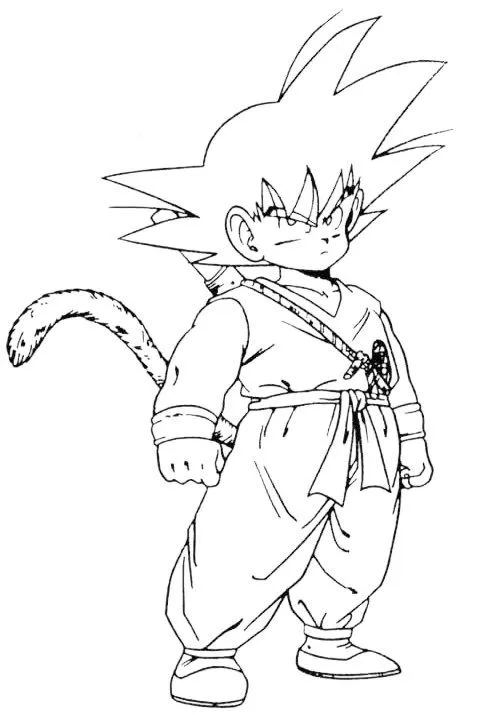 Dibujos animados para colorear: Dragon Ball Z Colorear