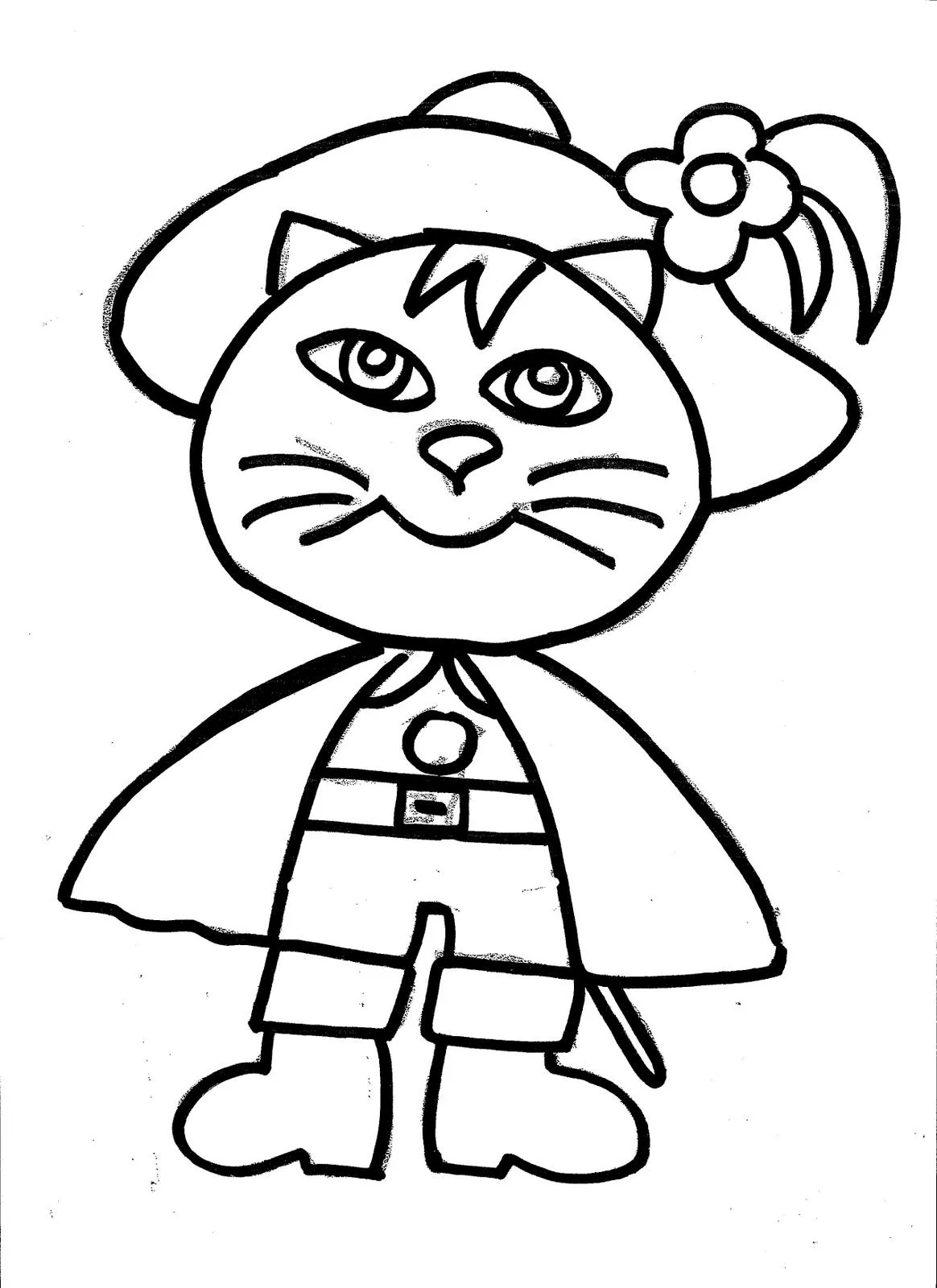 Dibujos animados para colorear: El Gato con Botas para colorear Dibujos animados para colorear: El Gato con Botas para colorear