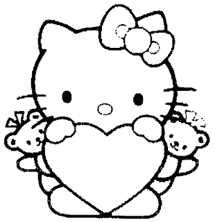 Dibujos animados para colorear: Hello Kitty para colorear