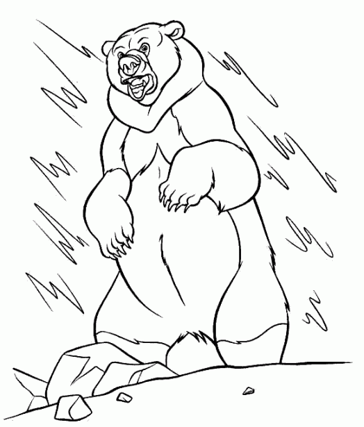 Dibujos animados para colorear: Hermano Oso para colorear