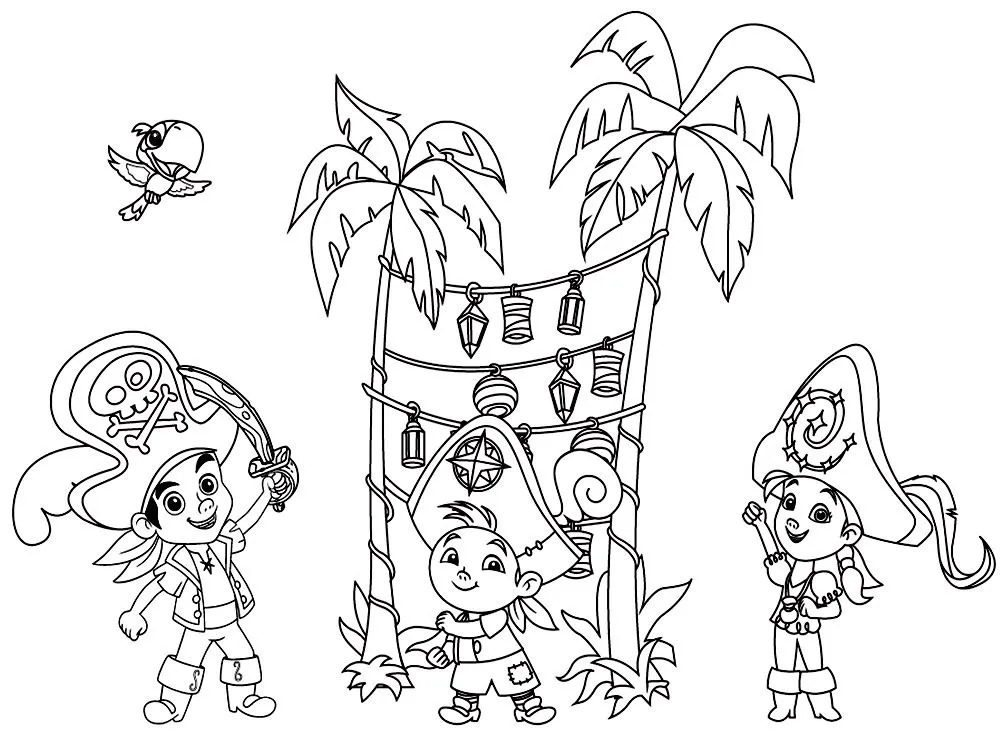 Dibujos animados para colorear – Jake y los Piratas de Nunca Jamas ...