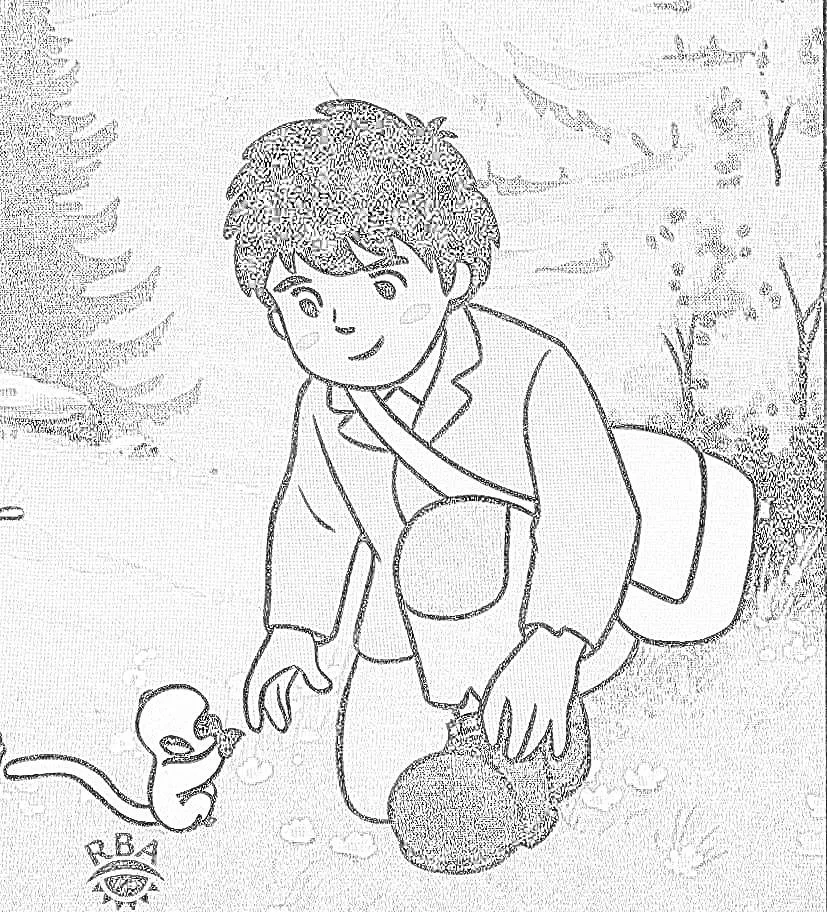 Dibujos animados para colorear: Marco para colorear