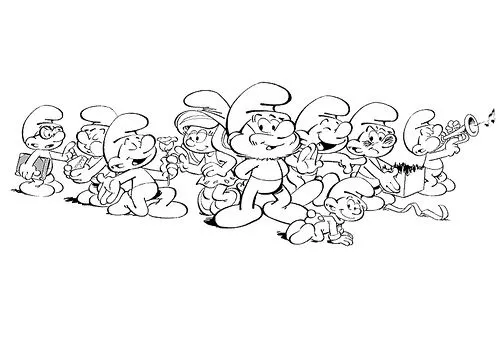 Dibujos animados para colorear: Pitufos para colorear Dibujos animados para colorear: Pitufos para colorear